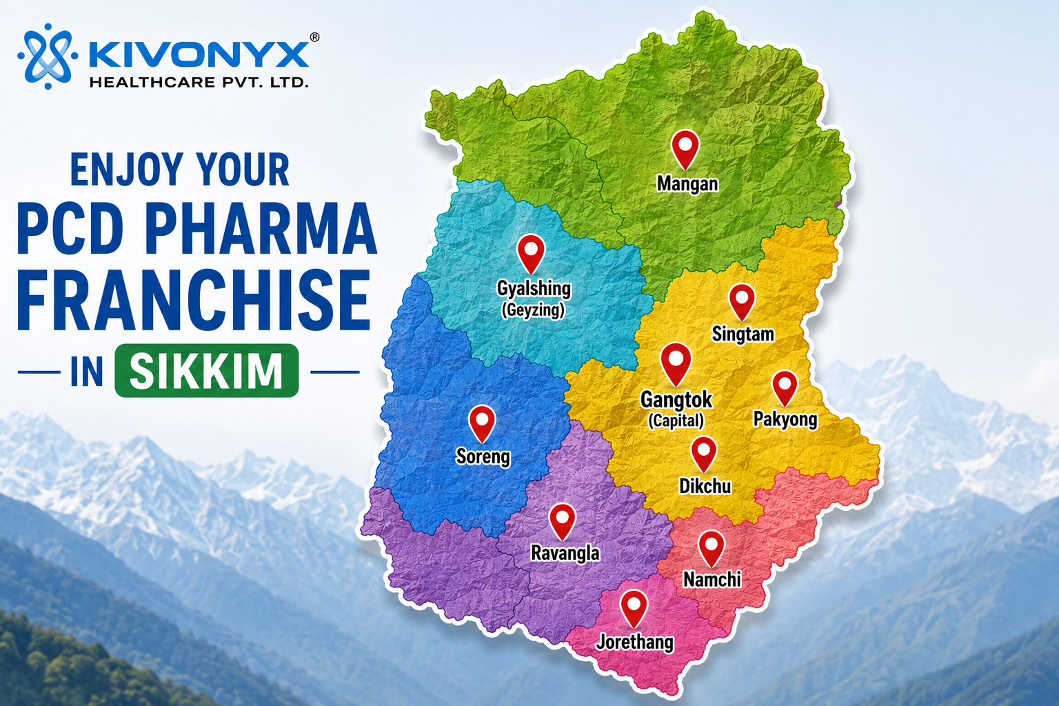 Enjoy Your PCD Pharma Franchise in Major Locations in Sikkim